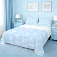 thumbnail image 1 of Erosebridal Girly Lovely Bow Queen Sheet Sets,Cartoon Ribbon Bowknot Bed Set For Kids 4-Piece, 1 of 6