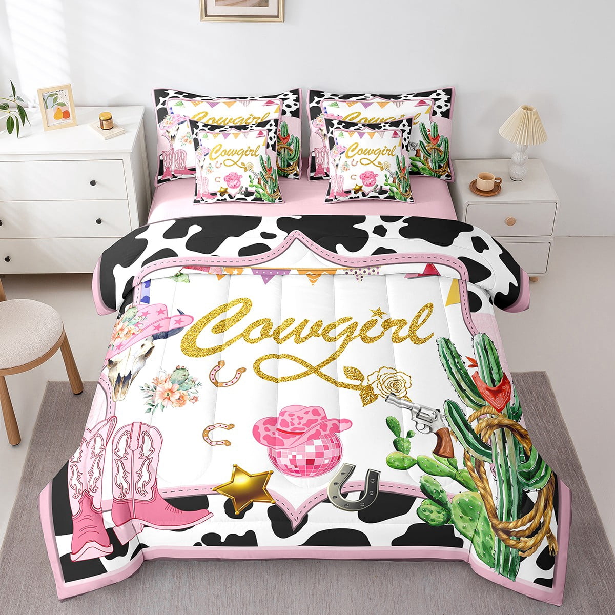 Erosebridal Retro Cabin Bed In A Bag King Size Comforter