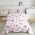 thumbnail image 1 of Erosebridal Girly Pink Bow Bedding Sets Queen with Comforter, Vintage Flower Duvet Insert, Princess Bowknot Decor, Super Cozy, 1 of 8