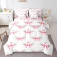 thumbnail image 1 of Erosebridal Cute Bowknot Bedding King Size, Branch Botanical Bed in a Bag King size, Fairy Angle Decor, Reversible 7pcs, 1 of 5