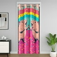 thumbnail image 1 of Erosebridal Girly Pink Guinea Pig Door Curtain Panel 59x80, Retro Cartoon Room Divider Curtain, Rainbow Decor, 1 of 5