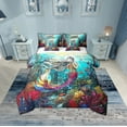 thumbnail image 1 of Erosebridal Princess Mermaid Bedding Sets Twin Size,Marine Animal Comforter Sets with Sheets,Ocean Theme Decor,Reversible,Breathable,7pcs, 1 of 6
