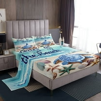 Erosebridal Girly Purple Axolotl Sheet Set Full, Sunflower Botanical Bedding Sets Full Size, Teens 4 Pieces