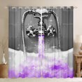thumbnail image 1 of Erosebridal Glitter Showerhead Curtains for Living Room,Dreamy Princess 30%-50% Blackout Curtains Set of 2 (38x45),Purple Grey Curtains and Drapes (38x45),Bling Bedroom Decoration, 1 of 6