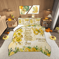 thumbnail image 1 of Erosebridal Gold Butterfly Bedding Sets Queen with Comforter, Inspirational Quotes Duvet Insert, Rose Floral Decor, 3pcs, 1 of 6