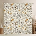 thumbnail image 1 of Erosebridal Gold Floral Black Out Curtains, Chic Bird Curtains Pack of 2 (42x63 Each) for Girls, 1 of 6