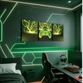 thumbnail image 1 of Erosebridal Gold Gamer Gaming Canvas Wall Art Living Room , Video Game Lightning Wall Decor for Bedroom, 1 of 5