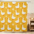 thumbnail image 1 of Erosebridal Goose Shower Curtain 72Wx72L for Boys Girls, Daisy Flowers Waterproof Bathroom Curtain, 1 of 5