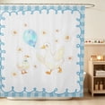 thumbnail image 1 of Erosebridal Goose Shower Curtain 72Wx72L for Girls, Blue Balloon Waterproof Bathroom Curtain, 1 of 5