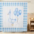 thumbnail image 1 of Erosebridal Goose Shower Curtain 72Wx72L for Girls, Blue Balloons Waterproof Bathroom Curtain, 1 of 5