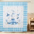 thumbnail image 1 of Erosebridal Goose Shower Curtain 72Wx72L for Girls, Blue Gifts Waterproof Bathroom Curtain, 1 of 5
