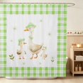 thumbnail image 1 of Erosebridal Goose Shower Curtain 72Wx72L for Girls, Green Hats Waterproof Bathroom Curtain, 1 of 5
