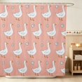 thumbnail image 1 of Erosebridal Goose Shower Curtain 72Wx72L for Girls, Pink Daisies Waterproof Bathroom Curtain, 1 of 5