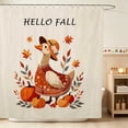 thumbnail image 1 of Erosebridal Goose Shower Curtain 72Wx78L for Boys Girls, Autumn Leaves Waterproof Bath Curtain, 1 of 5