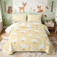 thumbnail image 1 of Erosebridal Goose Twin Quilt Set for Boys Girls, Yellow Background Twin Coverlet Set, 2-Piece 1 Bedspread and 1 Pillowcase, 1 of 7