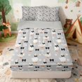 thumbnail image 1 of Erosebridal Goose Zipper Queen Comforter Set with Fitted Sheet and 2 Pillowcases for Girls, Black Bows Zipper Bedding Set, Gray Reversible, 1 of 7