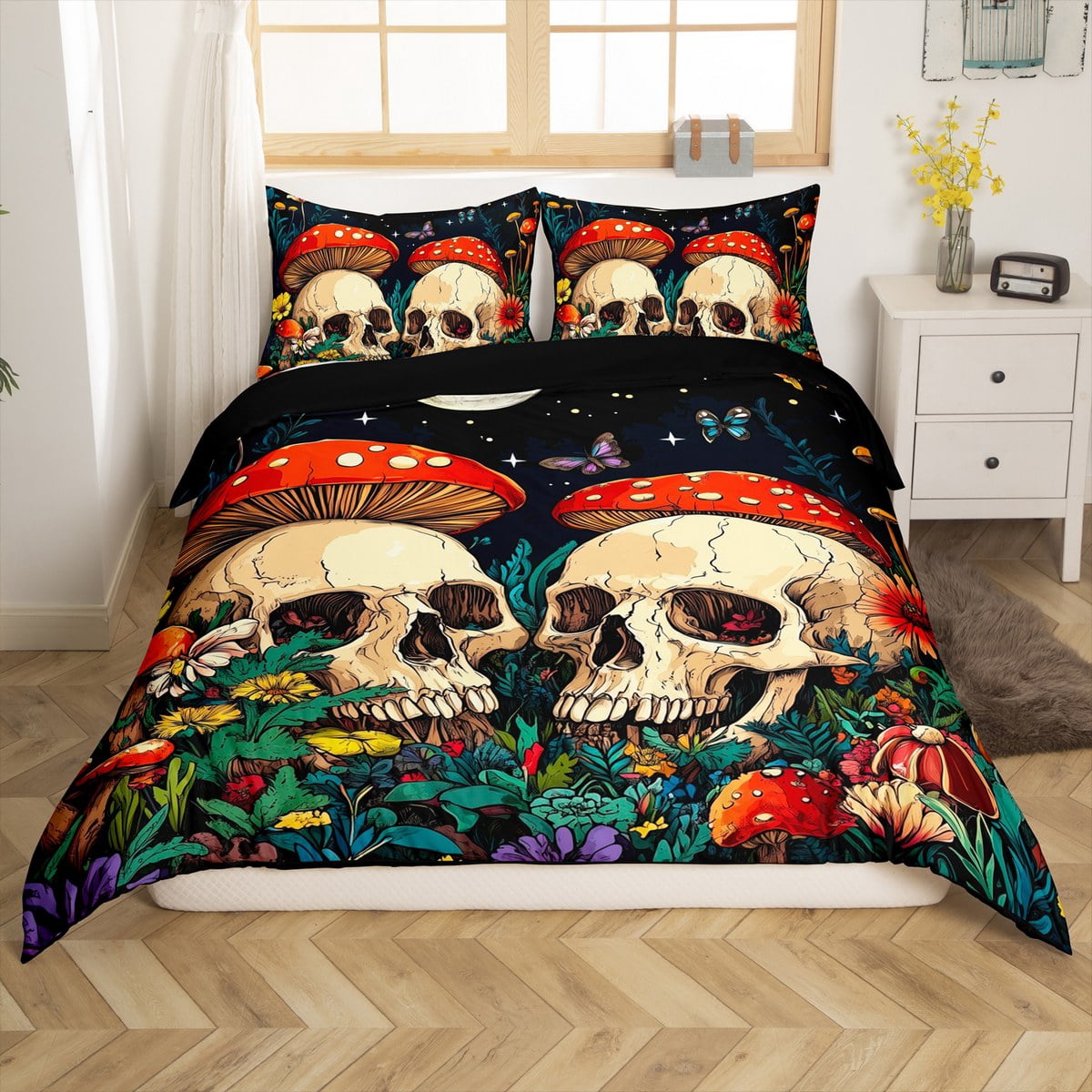Farmhouse Skeleton Scarecrow WN2509017CL Duvet Cover Set main image 0