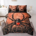 thumbnail image 1 of Erosebridal Gothic Spider Bed in a Bag King size, Cartoon Animal Bed Set, Orange Heart Room Decor, Reversible, 1 of 5