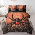 thumbnail image 1 of Erosebridal Gothic Spider Bedding Full Size, Cartoon Animal Bedding Sets Full Size, Orange Heart Room Decor, Reversible, 1 of 5