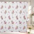 thumbnail image 1 of Erosebridal Graceful Bird Animals Shower Curtain 72Wx84L,Transitional Flower Bathroom Shower Curtain,White Pink, 1 of 5