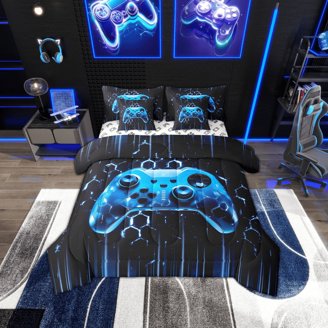 Gamer Eenpersoons dekbedovertrek - Eat Sleep Game Repeat Gaming