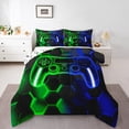 thumbnail image 1 of Erosebridal Gradient Gamepad Comforter Sets Twin Size, Abstract Geometric Comforters & Duvets, Gaming Reversible Duvet Insert, Lightweight Room Decoration, 2pcs, 1 of 7