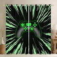 thumbnail image 1 of Erosebridal Gradient Gamepads Curtains for Living Room,Video Game 30%-50% Blackout Curtains Set of 2 (38x45),Abstract Geometric Curtains and Drapes (38x45),Gamer Room Decor, 1 of 6