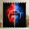 thumbnail image 1 of Erosebridal Gradient Gamer Curtains Pack of 2 (42Wx63L),Abstract Lightning Black Out Curtains,Geometric Hexagon Curtains for Living Room,Gamepads Room Decorative, 1 of 6
