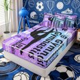 thumbnail image 1 of Erosebridal Gradient Gymnast Print Zipper Full Size Comforter Sets with Fitted Sheet and 2 Pillowcases,Black Dancer Silhouette Blue Purple Tone Accent Zipper Bedding Set,Violet Cyan,4pcs,Reversible, 1 of 6