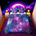 thumbnail image 1 of Erosebridal Gradient Psychedelic Nebula Bedding Sets Twin Size,Hexagon Honeycomb Comforter Sets with Sheets,Room Decorative,Reversible,7pcs, 1 of 5