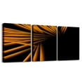thumbnail image 1 of Erosebridal Gradient Stripe Line Canvas Wall Art for Bedroom, Black and Orange Wall Decor for Bathroom, 1 of 5