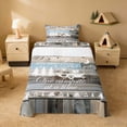 thumbnail image 1 of Erosebridal Gray Blue Wood Camper RV Print Twin Sheet Sets, Farmhouse Camping Bedding for Kids Boys and Girls, 1 Flat Sheet, 1 Fitted Sheet and 1 Pillowcase, 1 of 6