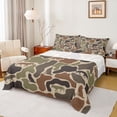 thumbnail image 1 of Erosebridal Gray Brown Camouflage Full Size Sheets for Boys Men, Camo Wolf Bed Sheets, 1 Flat Sheet, 1 Fitted Sheet and 2 Pillowcases, 1 of 5
