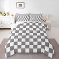 thumbnail image 1 of Erosebridal Gray Checkered Quilt Set Queen White Grey Checkerboard Grid Bedding Set,Geometric Buffalo Plaid Comforter Set Gingham Bed Set Modern Room Decor, 1 of 8