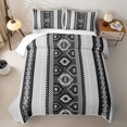 thumbnail image 1 of Erosebridal Gray Modern Tribal Aztec Bed Spread Queen for Women Men, Pixel Abstract Queen Coverlet Set, 3 Pieces, 1 of 7