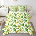 thumbnail image 1 of Erosebridal Green Avocado Bedding Sets Full Size, Cartoon Fruit Comforter Sets with Sheets, Leaf Plant Reversible Bedding Full Size, Microfiber Bedroom Decoration, 7 Pieces, 1 of 6