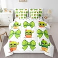 thumbnail image 1 of Erosebridal Green Bowknot Bedding, Kawaii Cactus Bed in a Bag, Cute Plant Reversible Bed Set, Super Cozy Room Decoration, 7 Pieces, 1 of 6
