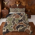 thumbnail image 1 of Erosebridal Green Camo Hunting Queen Comforter Set,Woodland Camouflage Bedding Comforter Set For Boys Kids,Reversible Black,3-Piece, 1 of 7