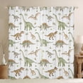 thumbnail image 1 of Erosebridal Green Dinosaur Curtains Pack of 2 (42x84 Each) for Kids, Watercolor Dino Curtains Blackout, 1 of 6