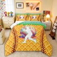 thumbnail image 1 of Erosebridal Green Dripping Waffle Baseball Batter & Baseball Graphic Queen Comforter Set 3pcs, Baseball Graphic Bedding Comforter Set for Boys And Girls Kids,Ultra Soft Home Decor, 1 of 6