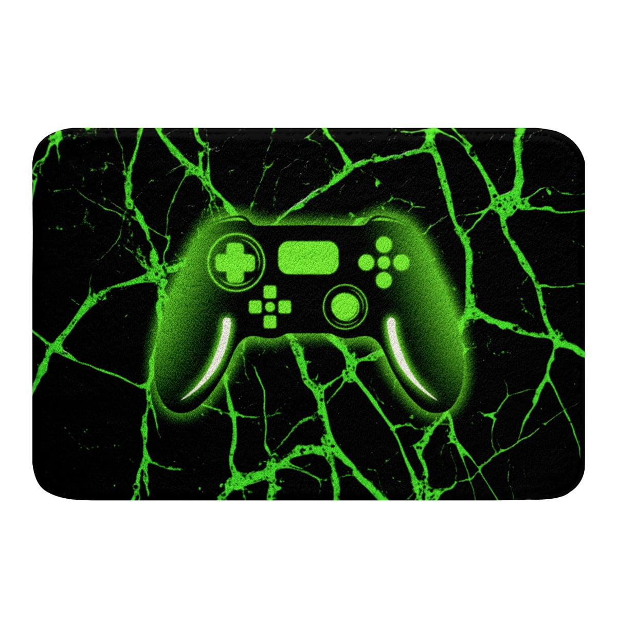Erosebridal Green Gamepads Bathtub Mat 20x32,Geometric Lines Bath Rug ...