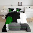 thumbnail image 1 of Erosebridal Green Graffiti Lines Bedding Full Comforter Set,Geometric Geometry Down Comforter,Modern Abstract Art Bedding Sets Full with Comforter,Ultra Soft Room Decor Reversible,3 Pieces, 1 of 8