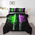 thumbnail image 1 of Erosebridal Green Lightsaber Bedding Comforter Set, Games Light Sword Down Comforter, Starry Sky Decor, 2pcs, 1 of 7