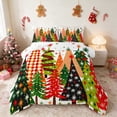 thumbnail image 1 of Manfei Green Queen Comforter Set Xmas Tree Comforter Sets Queen, Green White 3-Pieces 1 Comforter and 2 Pillowcases, Xmas Reversible, 1 of 6