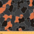 thumbnail image 1 of Erosebridal Grey Orange Camo Skull Fabric by the Yard 10 Yards, Skeleton Head Pattern Home Decor Fabric by the Yard, 1 of 7