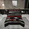 thumbnail image 1 of Erosebridal Grunge USA Flag Bedding Sets Twin with Comforter, Camo American Flag Duvet Insert, Fourth of July Bedroom Decor, Reversible 2 Pieces, 1 of 8