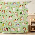 thumbnail image 1 of Erosebridal Guinea Pig Shower Curtain 72Wx84L for Girls, Green Tones Waterproof Bathroom Shower Curtain, 1 of 5