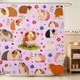 thumbnail image 1 of Erosebridal Guinea Pig Shower Curtain 72Wx84L for Girls, Pink Hearts Waterproof Bathroom Shower Curtain, 1 of 5