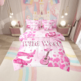thumbnail image 1 of Erosebridal Guitar Boots Bedding Sets Twin Size,Disco Ball Comforter Sets with Sheets,Western Theme Bed in a Bag Twin size,Microfiber Music Room Decorative,Reversible,7pcs, 1 of 6