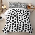 thumbnail image 1 of Erosebridal HStroked Twin Quilt Set for Boys Girls, Abstract Mark Print Twin Coverlet Set, Black White, 2pcs, 1 of 7